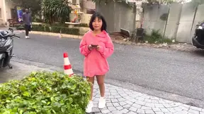 Skinny Asian Destroyed by Big with Dick Creampie