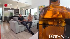 Step Sister Spreads Wide - Instantly Captured on Cam!