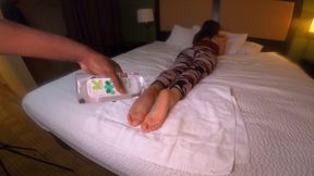 Goddess Jess oily soles GoPro angle