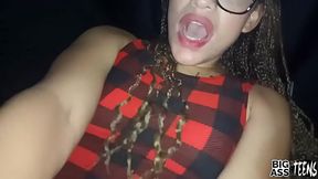 Big ass Milf stepmom wants her stepson to cum in her pussy, cuckold husband catches his cheating wife slut