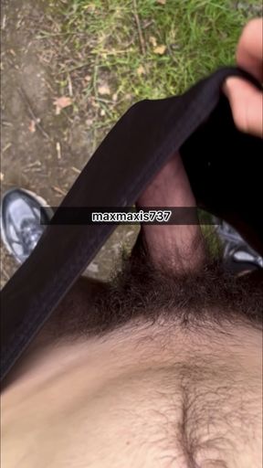 Young, hard, thick and outdoors! (German)