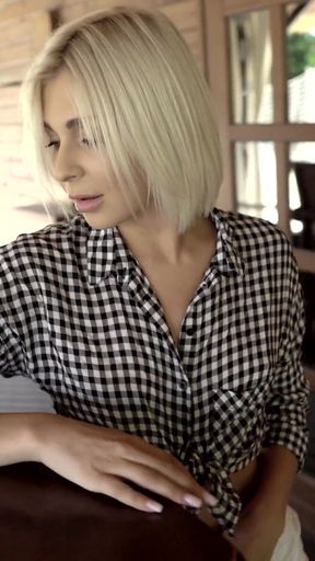 Bartending blonde swallows your jizz so you keep her secret - itsPOV