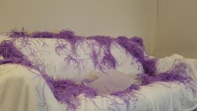 Jerking Off on Party Sofa