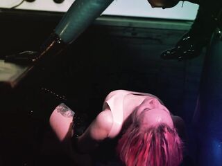 Latex Rubber Belt-on Bang Clip - FaceSitting Lesbian babes Orgasms!