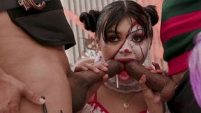 halloween party with mina k, maily presly and camila smith assfucked together in hot 3 on 3 (anal ,piss drinking)