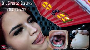 Evil Giantess Devours Cute Village: 3rd & First Person Cosplay Giantess Voring, Burping, Fart, Belly Play, Post Digestion, Bloated Belly Ft Miss Roper - 4K