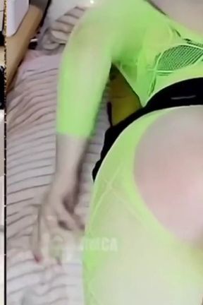 Sex Machine Was Fucking a Blonde in a Green Blouse