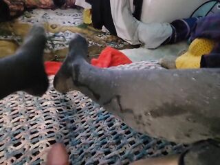 Femboy Peeing on Leggings