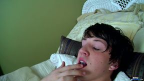 Hung Teen Cum Eating Solo!