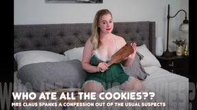 Who ate all the Cookies? Mrs Claus Spanks a Confession out of the usual suspects- HD 1080p M4v Female-male Spanking