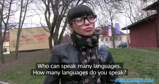 PublicAgent Russian creampied outdoors for cash