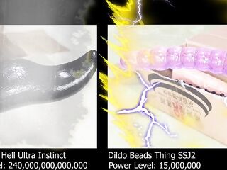 Cute tgirl DaniTheCutie tries getting screwed by a weird looking anal beads sex-toy hybrid