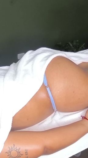 Part 3 Ebony massaging wife freed by tame cuckold   Clip 3