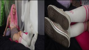 Converse Sneakers and Dirty White Socks Worship - {SD}