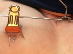 Slave Nippel Breast Torture Stretching Needle