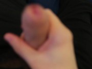Wanking my Uncircumcised Cock from SOFT to HARD - Ejaculating a big load of CUM!