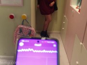 Public Remote Vibrator In the mall I control the teacher's pussy with a lovense lush 4K - MssCreamy