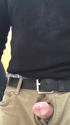 Powerful moment from &quot;Public bathroom jerk-off and cum&quot;