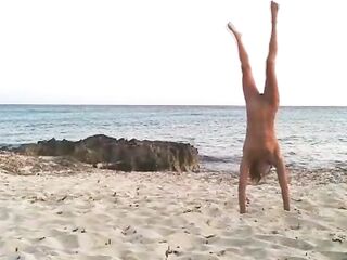 Stripped Hot Pair at the beach, sex in public