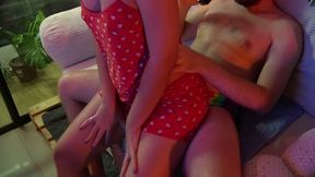 Put him in panties and made he cum inside it
