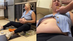 The greedy cat burglar gets her just desserts (CLIP ABOUT A FULL BElly) MP4