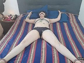 my lezdom wife pours wax on tied sub Layla