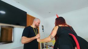 Farting Brazilian domination, part 1, by Miss Ariel and Slave Rebbit Guy, (cam by Manu)