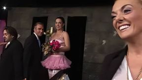 Two fit guys get to fuck slutty beauties during a wedding