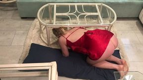 stepmom stuck in the living room cleaning