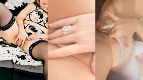 je joue avec ma petite chatte de maman mature en pov