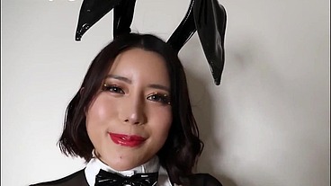 Thick Asian slut sucking and taking BBC gangbang