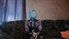 I'm Blue... Plastic bag breathplay. Femboy Abbie