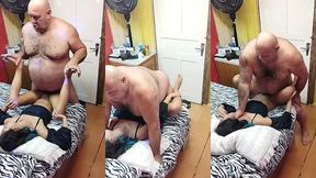 novinha morena quer trepar com o velho todos os dias e pede leite quentinho bem la no fundinho