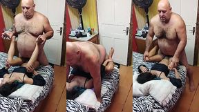 novinha morena quer trepar com o velho todos os dias e pede leite quentinho bem la no fundinho