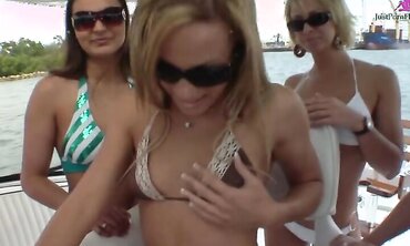 Gorgeous Lesbian Sluts Make The Most Of Their Boat Ride With Wild Sex Play