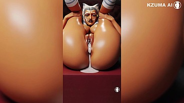 Ahsoka ninfeta morena e safadinha (Ai Gerado, Peitos Pequenos, Menina)