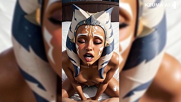 Ahsoka ninfeta morena e safadinha (Ai Gerado, Peitos Pequenos, Menina)