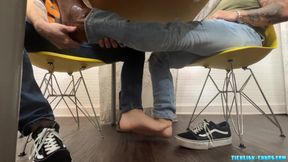 Matt Gives Ryder And Milus Slinger Some Foot Stimulations