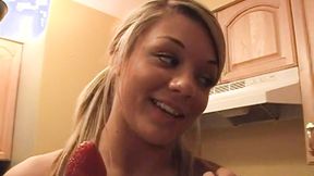 ”Sexy lesbo teen babes eating chocolate”