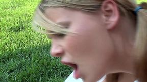 Dirty in Pigtails Scene-1 Dirty Blonde Kimberly Fucking Hard in the Garden