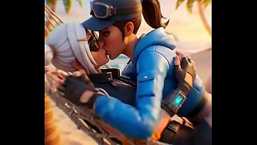 Cloud Striker x Dizzie Lesbian (Fortnite/ AI generated)