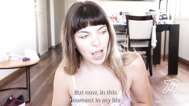 Liking cum on my face mouth first facial amateur blonde POV