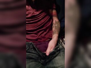 Jerk and cum in hammock ftm