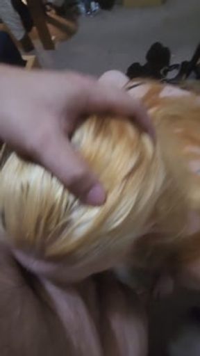 Sexy blonde Holly Rose deepthroats Magnus Pierce's hard cock