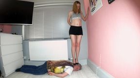 Danielle Jumping Up & Down On His Head In High Heels 2 (4K)