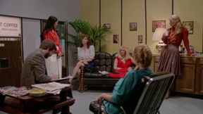 teen and fast in retro office