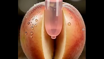 3D fuck apple with little pink jelly sausage