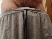 I massage the eggs and scrotum. Jerking cock in the bathroom. I put my finger in the ass (I dream th