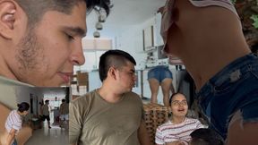 Mi Esposo Me Deja Sola En Casa Con El Pintor Y Le Enseno Mi Talento Oculto