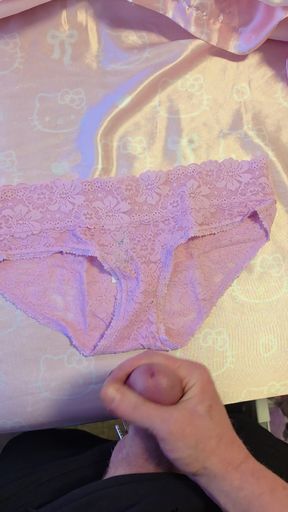 Small teen lace panty cumshot